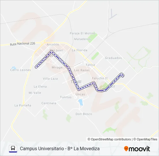 503 / AZUL Bus Line Map