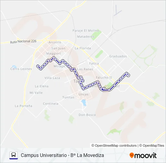 503 / AZUL Bus Line Map