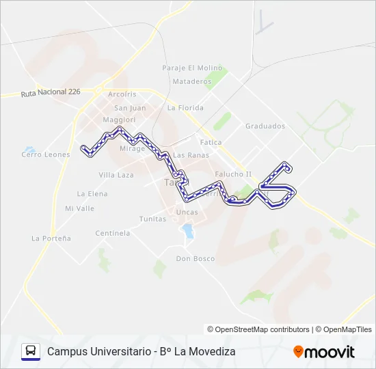 503 / AZUL Bus Line Map