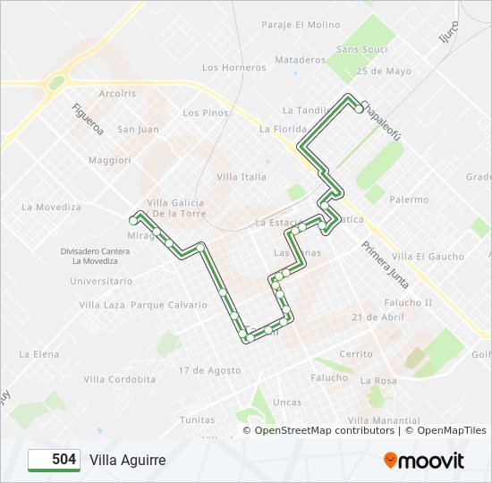 504 Route Schedules, Stops & Maps Villa Aguirre (Updated)