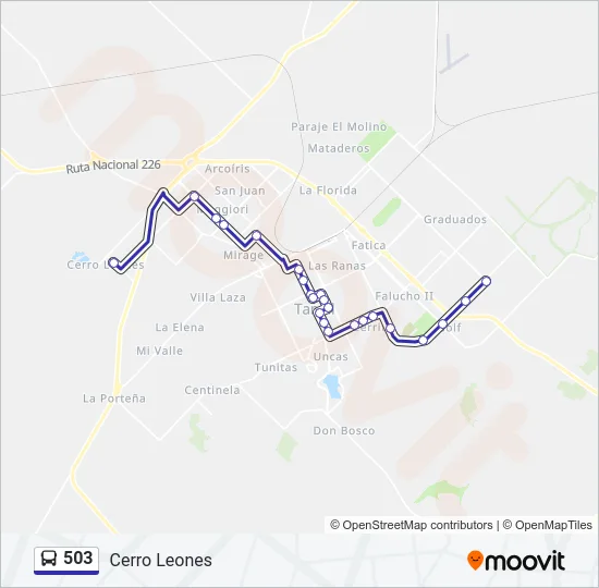503 Bus Line Map