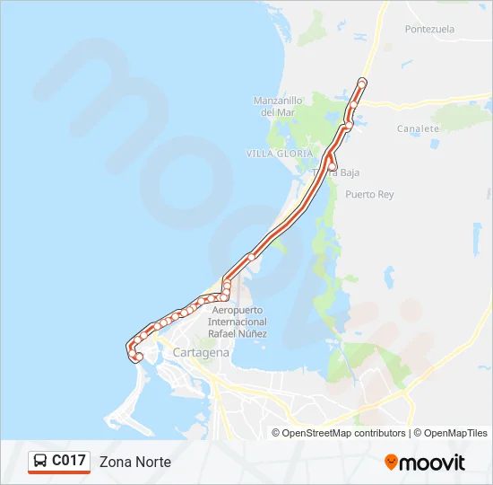 C017 Bus Line Map