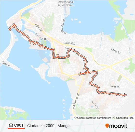 C001 Bus Line Map