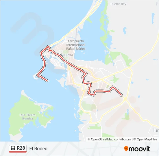 R28 Bus Line Map