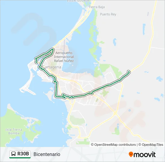 R30B Bus Line Map