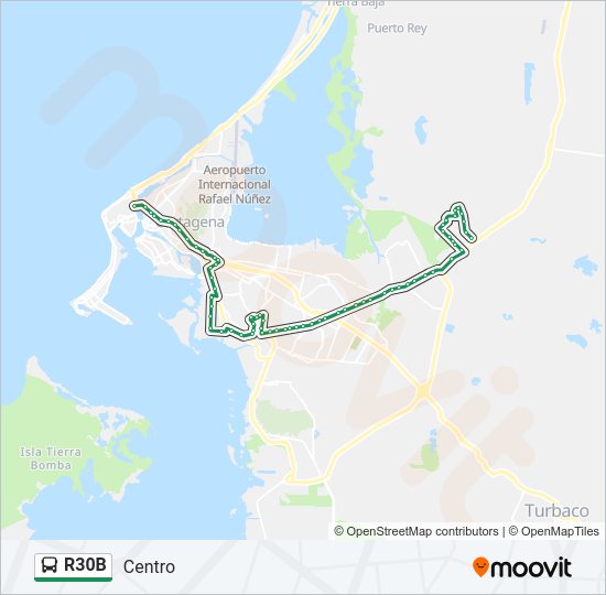 Mapa de R30B de autobús