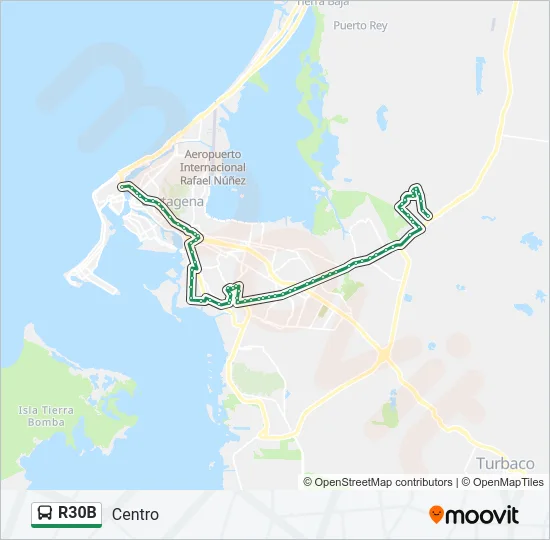 R30B Bus Line Map