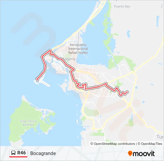 R46 Bus Line Map