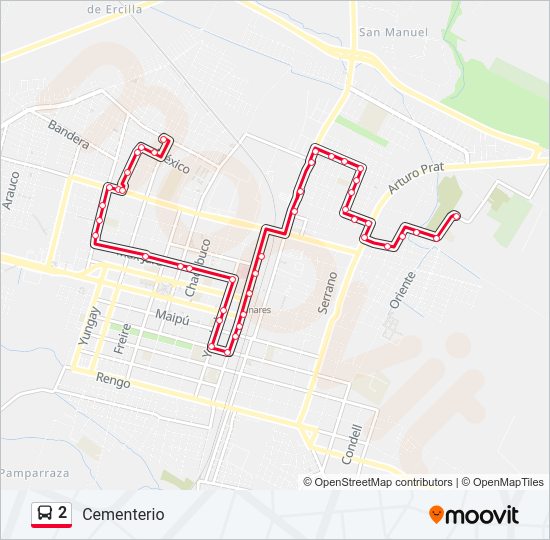 2 Bus Line Map