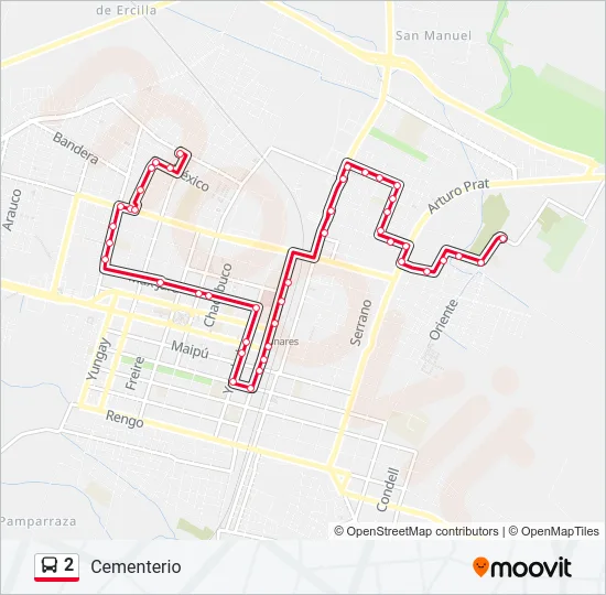 2 Bus Line Map