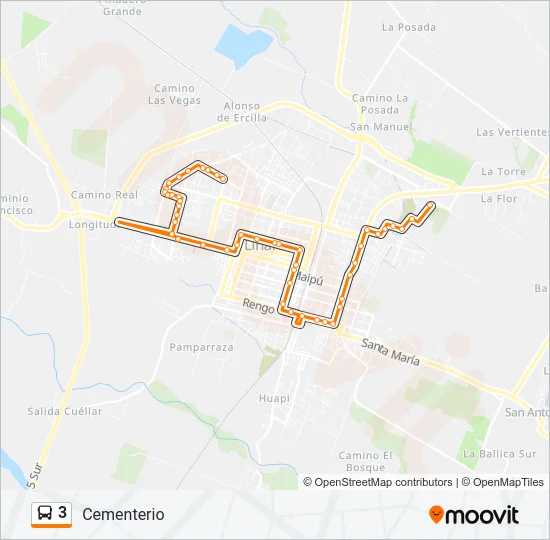 3 Bus Line Map