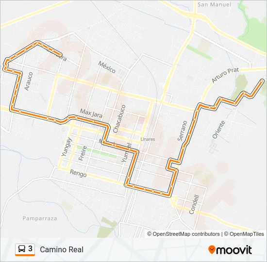 3 Bus Line Map