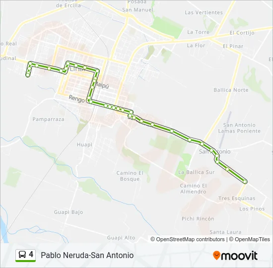 Mapa de 4 de autobús