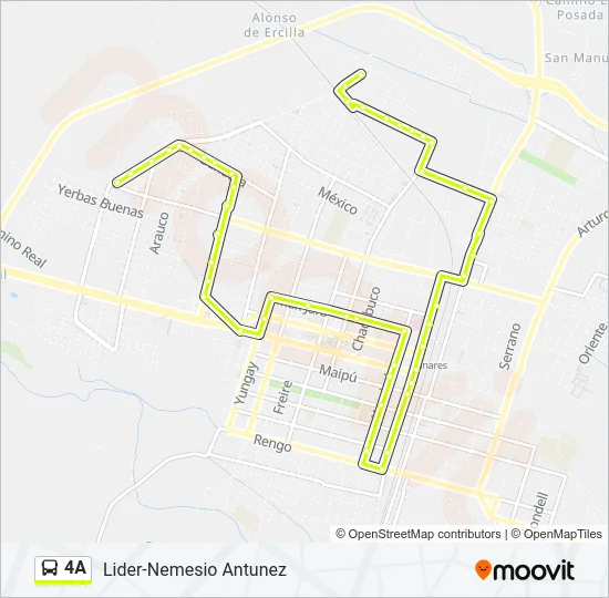 4A Bus Line Map