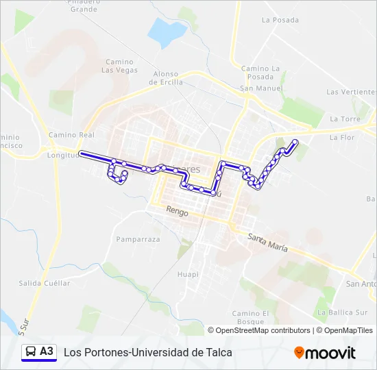 A3 Bus Line Map