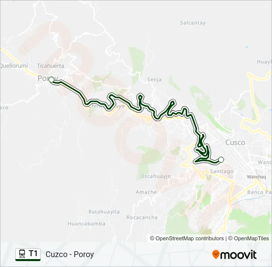 T1 Train Line Map