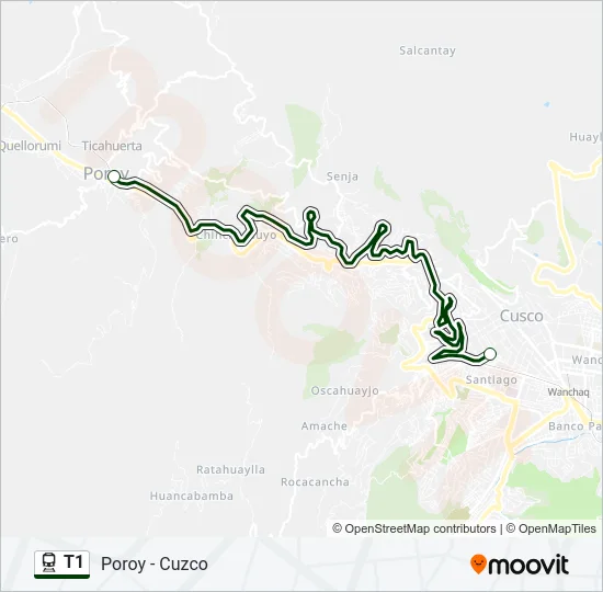 T1 Train Line Map