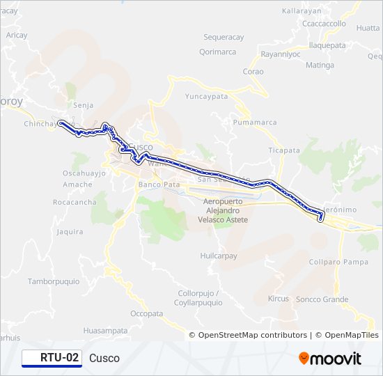 Mapa de RTU-02 de autobús
