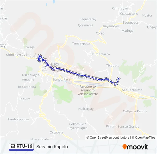 RTU-16 Bus Line Map