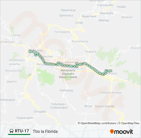 RTU-17 Bus Line Map
