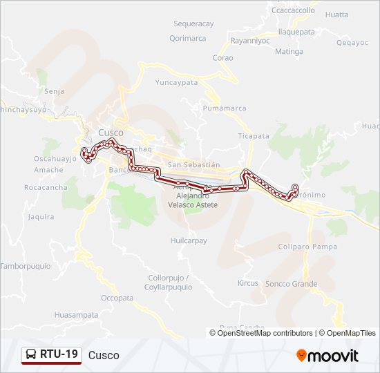 RTU-19 Bus Line Map