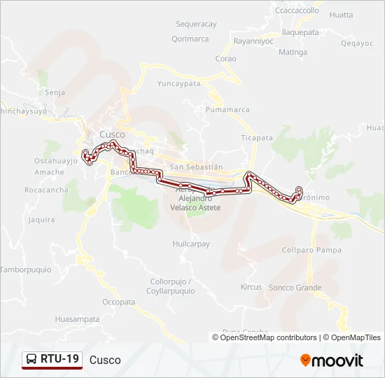 RTU-19 Bus Line Map