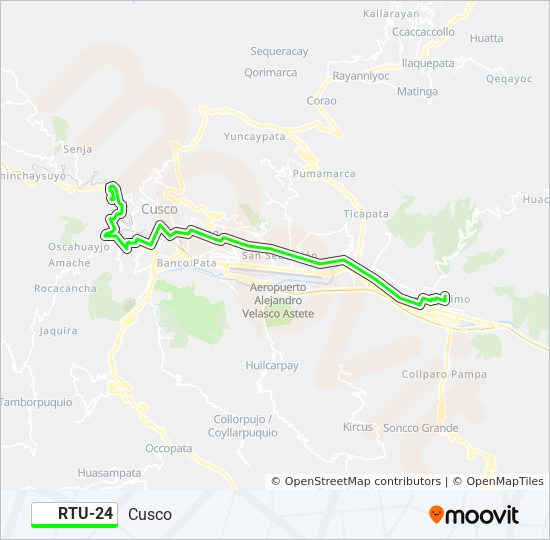 Mapa de RTU-24 de autobús
