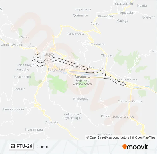RTU-26 Bus Line Map