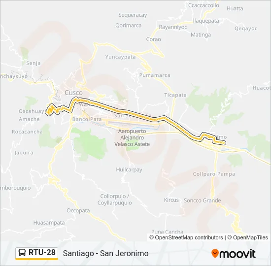 RTU-28 Bus Line Map