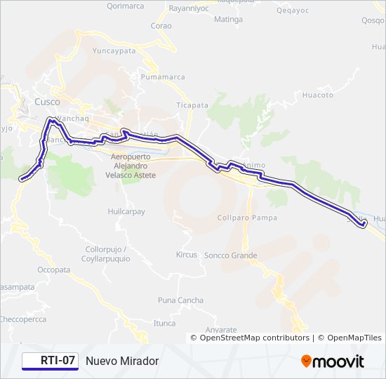 Mapa de RTI-07 de autobús