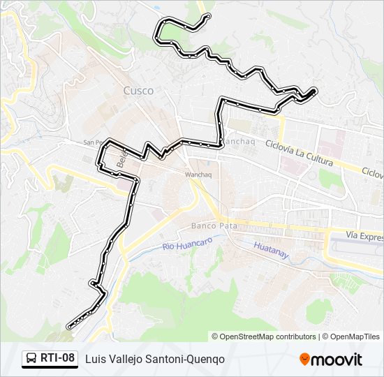 Mapa de RTI-08 de autobús