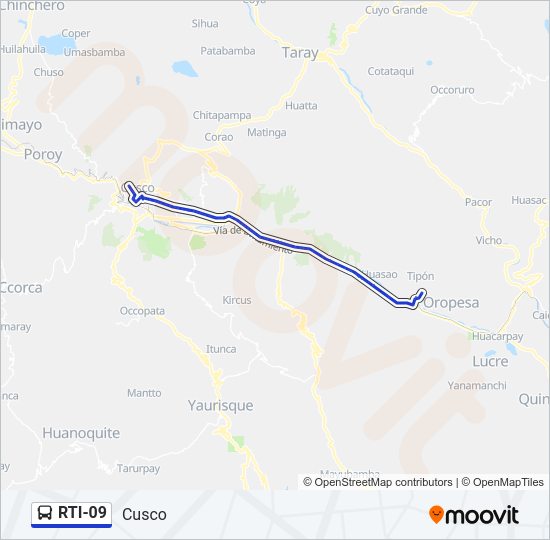 Mapa de RTI-09 de autobús