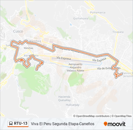 RTU-13 bus Line Map