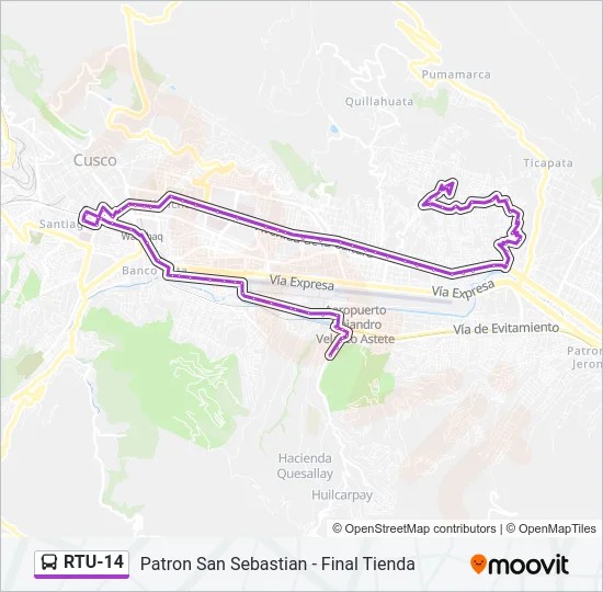RTU-14 Bus Line Map
