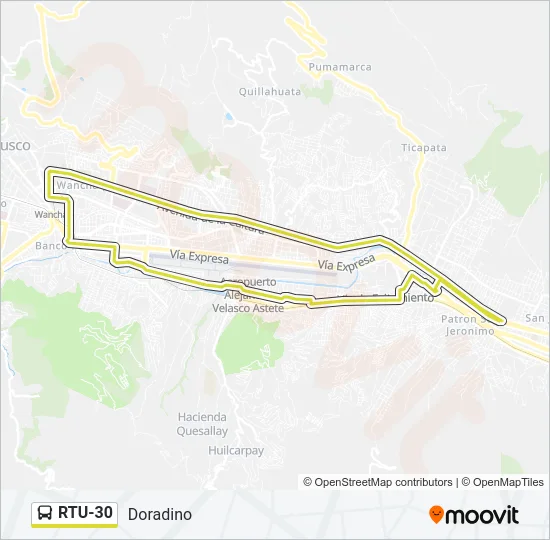 RTU-30 Bus Line Map