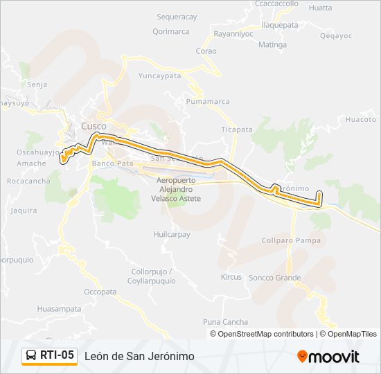 Mapa de RTI-05 de autobús