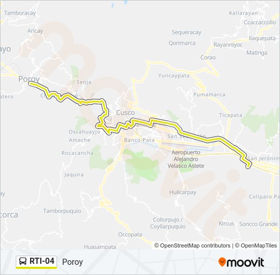 Mapa de RTI-04 de autobús