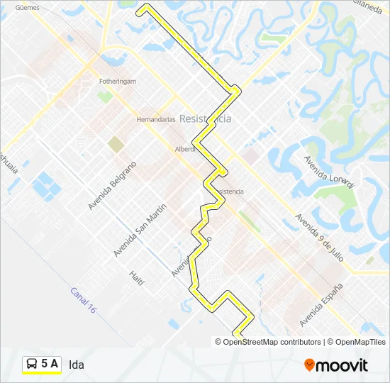 5 A Bus Line Map