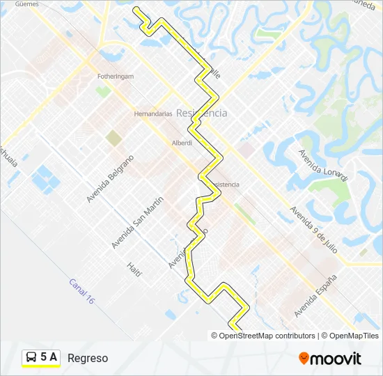 5 A Bus Line Map