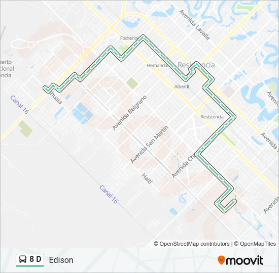 8 D Bus Line Map