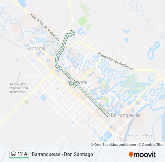 12 A bus Line Map