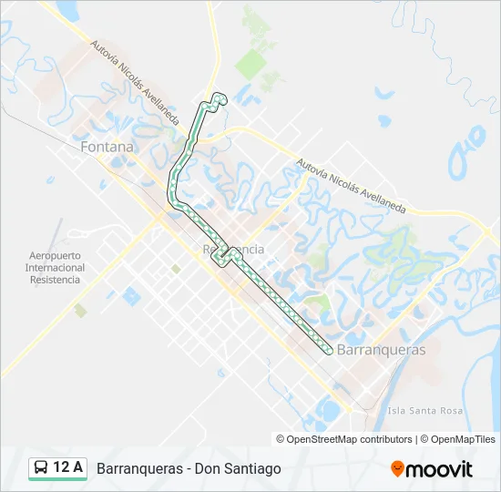 12 A Bus Line Map