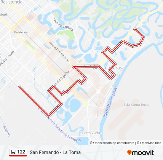 122 Bus Line Map