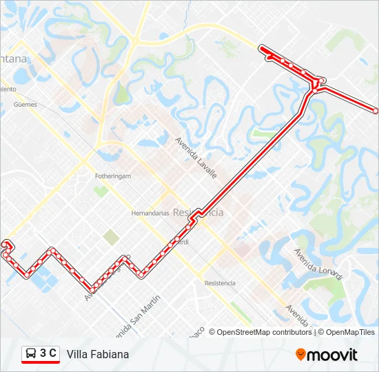 3 C Bus Line Map