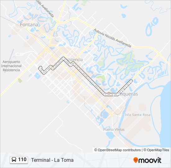 110 Route: Schedules, Stops & Maps - Terminal - La Toma (Updated)