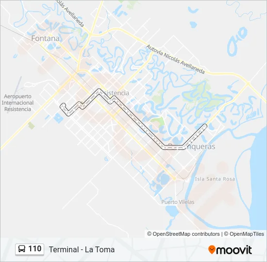 110 Bus Line Map