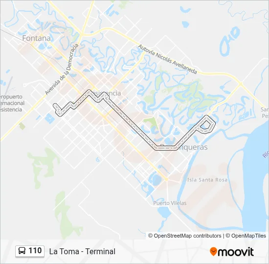 110 Bus Line Map