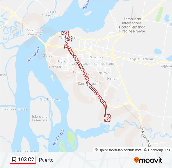 103 C2 Bus Line Map