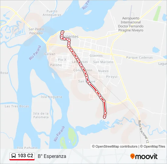 103 C2 Bus Line Map