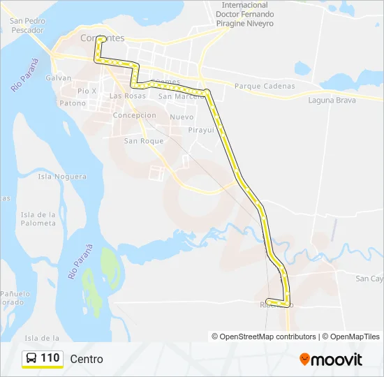110 Bus Line Map
